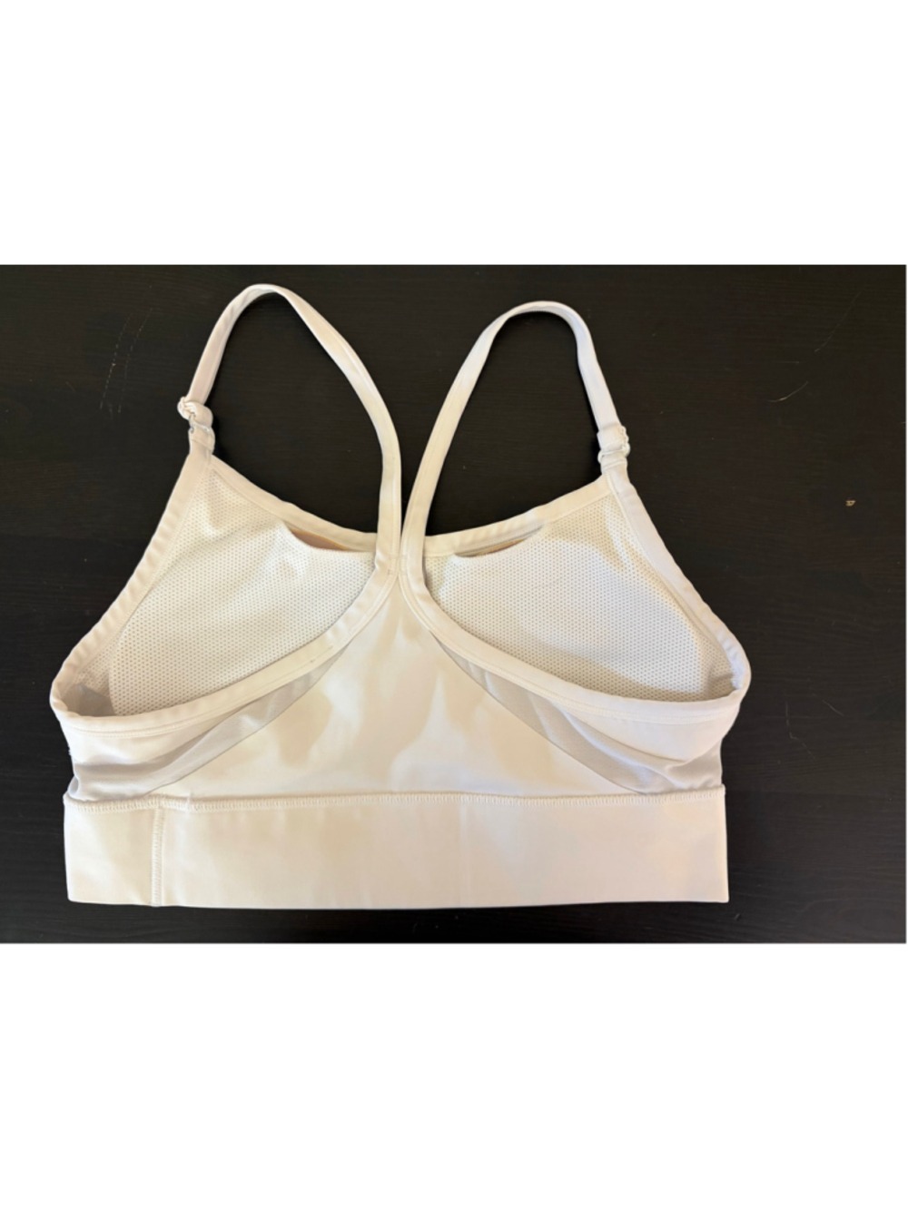 Nike Dri-FIT Indy Light-Support Padded Longline Sports Bra White Large - Picture 2 of 5